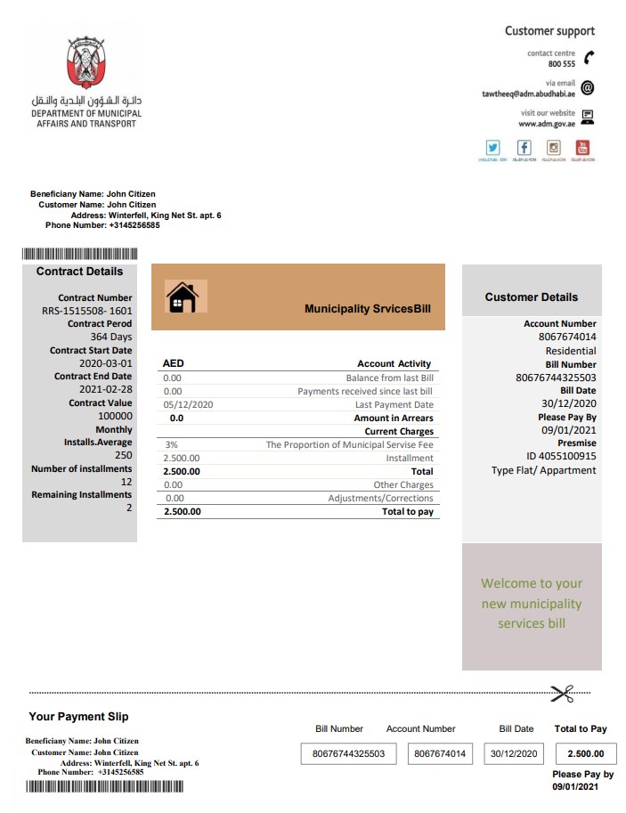  Minol USA business utility bill 